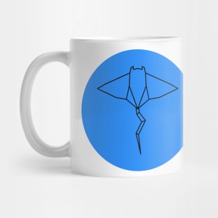 The blue mantaray (stingray, ocean, ray, scuba, shark, sea, sealife and tribal) Mug